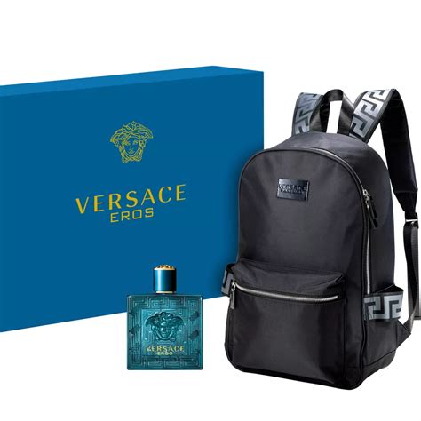 versace cologne with free backpack.